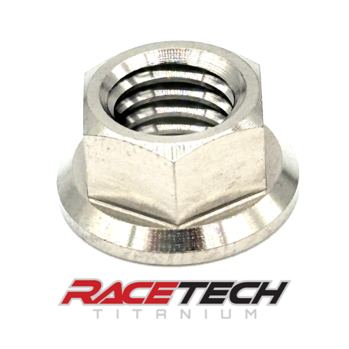 Titanium M8 x1.25 Hex Head Flange Nut (10mm Hex), RT61071-N0
