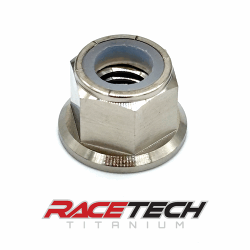 RT61700-N1, Titanium M8x1.25 Hex Flange Nylock Nut