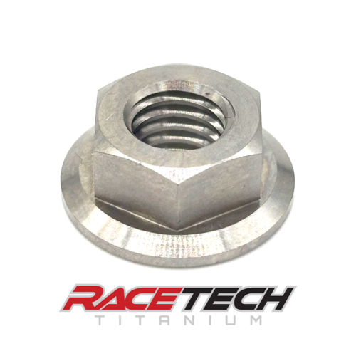 Titanium M8 x1.25 Hex Head Flange Nut (12mm Hex),RT61013-N0