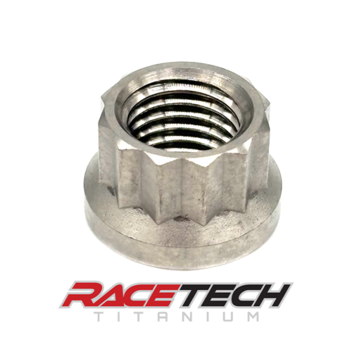 Titanium M10x1.25 Hex Head Flange Nut (12pt), RT10652-N0