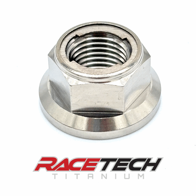 RT62049-N1, Titanium M12x1.25 Hex Flange Locking Nut