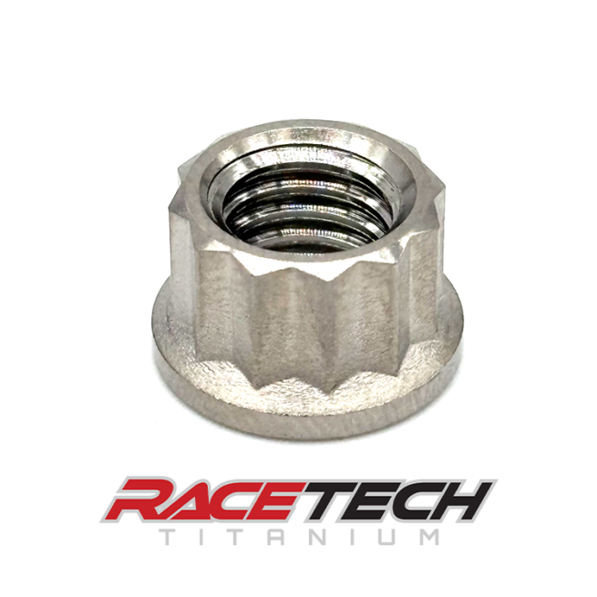 Titanium M8x1.25 Hex Head Flange Nut (12pt), RT10654-N0