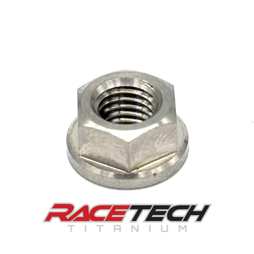 Titanium 1/4-28 Hex Flange Nut, RT10278-N0
