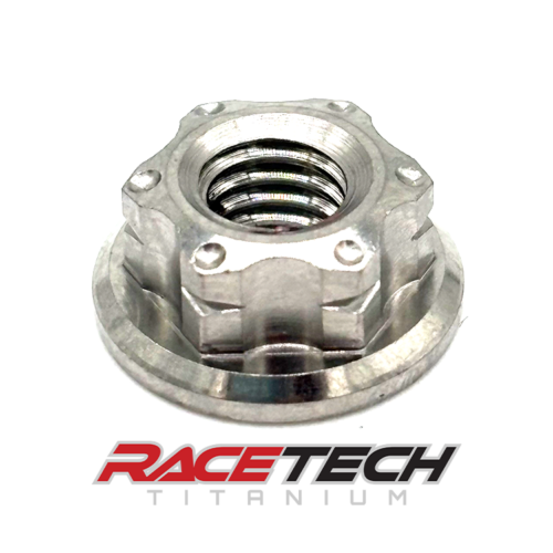 Titanium M6x1.0 Hex Head Flange Nut (Race Spec), RT61215-N0
