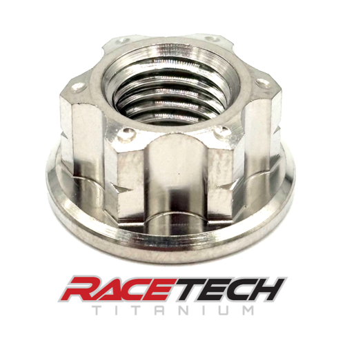 Titanium M10x1.25 Hex Head Flange Nut (Race Spec), RT61219-N0