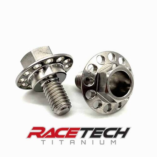 Titanium M5x0.8x11mm Hex Head (Drilled Flange) Shoulder Bolt, RT61505-0