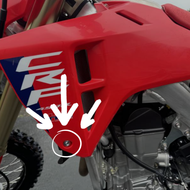 Titanium Front Lower Shroud to Radiator Bolts (2018-2025 Honda CRF 250, 450, R, RX, L, RWE, X) - Image 2