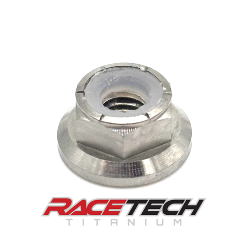 Titanium M5x0.8 Hex Head Flanged (Nylock) Nut, RT60910-N0