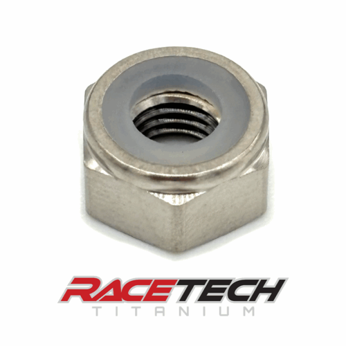 RT24172-N0, Titanium 1/4-28 Hex Nylock Locking Nut (Short)