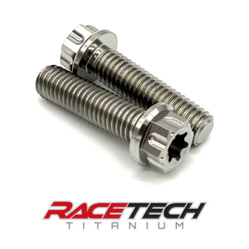 Titanium M8x1.25x30 Hex Flange Dual Drive Bolt RT61421-0 (2)