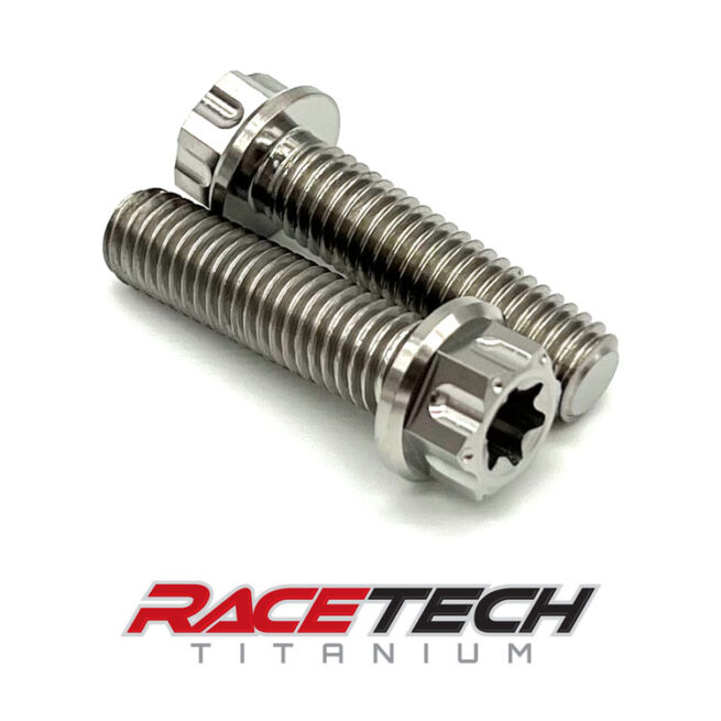 Titanium M8x1.25x30 Hex Flange Dual Drive Bolt RT61421-0 (2)