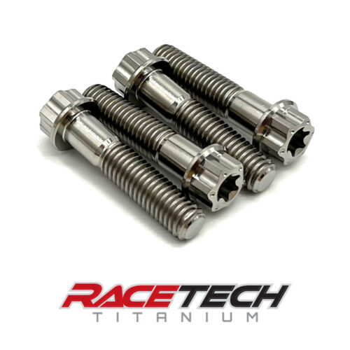Titanium M8x35 Hex Flange Front Axle Pinch Bolts, Aprilia RSV1000, RT61422-0 (4)