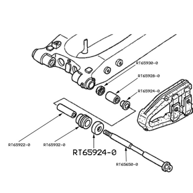 Honda TRX450 Swingarm Outer Dust Cover Diagram, RT65924-0