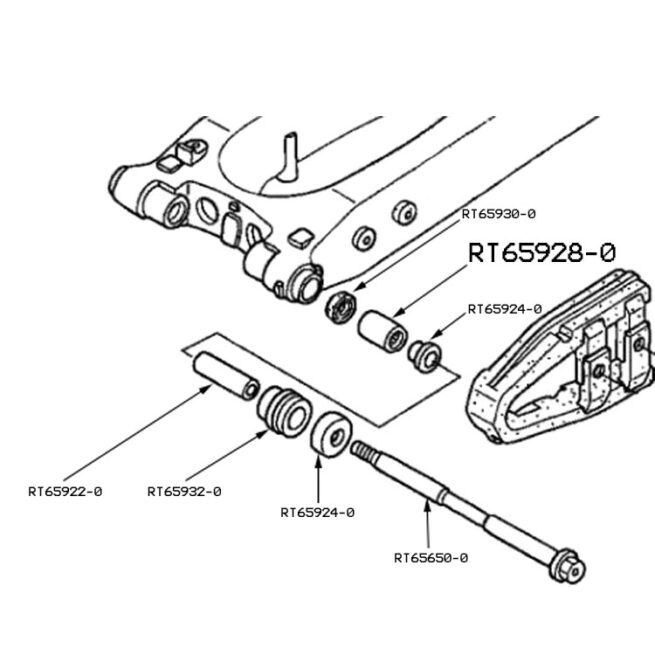 Honda TRX450R OEM Swingarm Pivot Bearings - Image 2