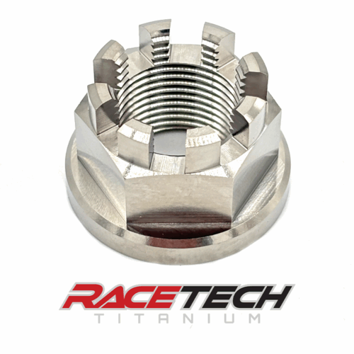 RT66523-N0, Titanium M20x1.5 Hex Flange Castle Nut