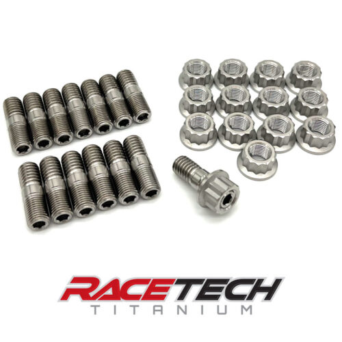 Titanium 3/8-24 Header Stud Kit with 12pt nuts, RT21000-0 (14)