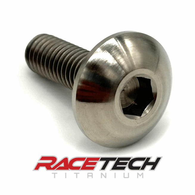 RT61637-0, Titanium M6x20 Button Head Bolt (Large Head)