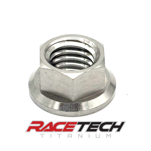 Titanium M8 x1.25 Hex Head Flange Nut (10mm Hex), RT61071-N0