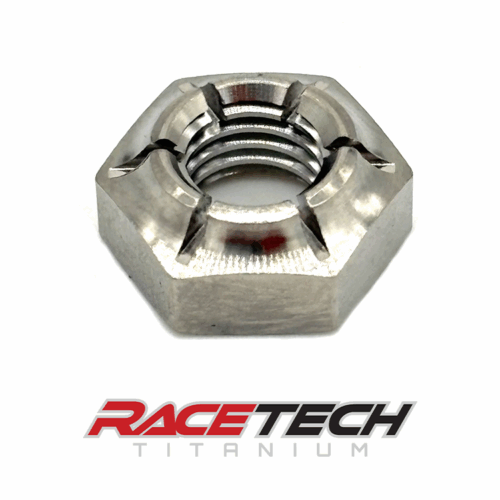 RT24186-N0, Titanium 1/4-28 Flexloc Locking Nut