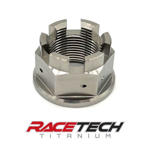 Titanium M24x1.5 Hex Flange Castle Nut, RT41822-N0 (1)