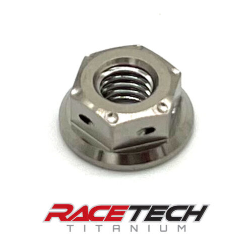 Titanium M6x1.0 Hex Flange Race Spec Nut, RT61216-N0 (1)