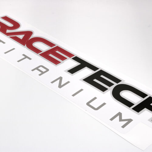 RaceTech Titanium Sticker / Decal White Background Medium Sized