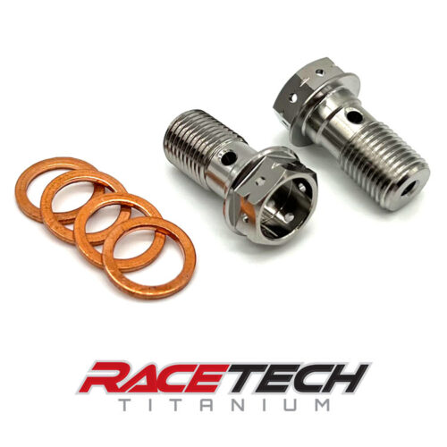 Titanium M10x1.00 Single Banjo Bolt, Brake Caliper, Brembo, Master Cylinder, RT61056-0 (2)