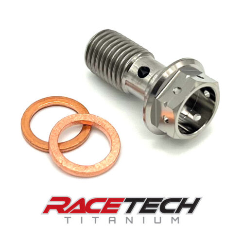 Titanium M10x1.25 Single Banjo Bolt, Brake Caliper, RT60703-0 (1)