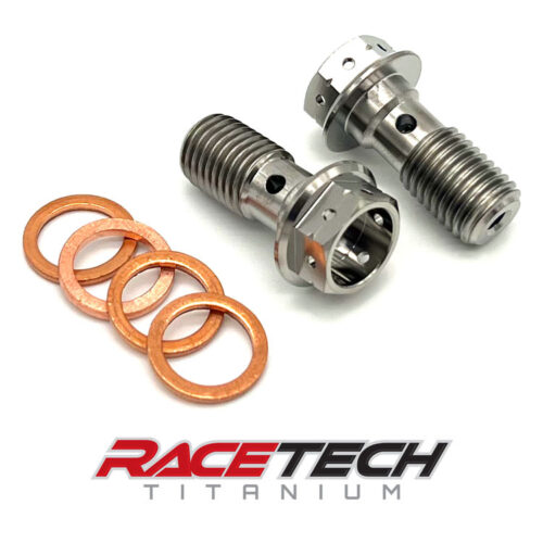 Titanium M10x1.25 Single Banjo Bolt Set, Brake Caliper, RT60703-0 (2)