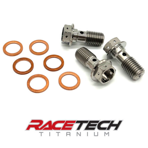 Titanium M10x1.25 Single Banjo Bolt Set, Brake Caliper, RT60703-0 (3)