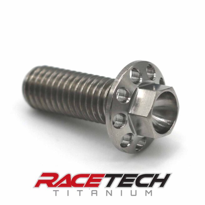 Titanium M8x22 Hex Head Flange Bolt Medium Flange